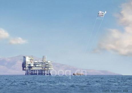 图3这种风机未来将广泛适用于偏远无电地区，如钻井平台、荒漠、小岛等