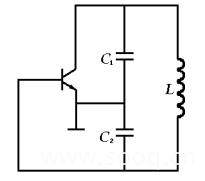图1(b)：三点式LC正弦波振荡电路。