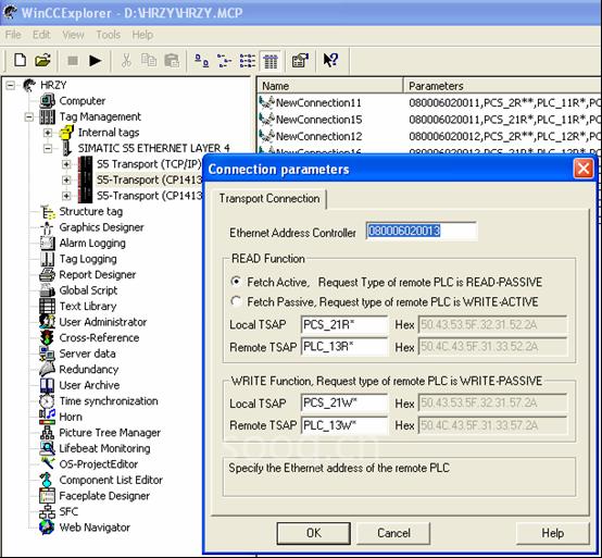 图3 建立WinCC连接